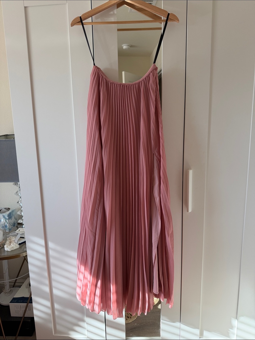Pleated Maxi Skirt - Dusty Rose